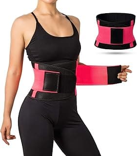 Waist Trainer for Women Breathable Waist Trimmer Belly Band Stomach Shaper for Women, Hot Pink, L