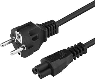 كابل طاقة للابتوب PremiumCord جهد 230V طول 2 متر، رأس "ميكي ماوس"، قابس مستقيم