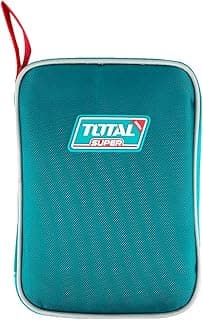طقم أدوات TOTAL مكون من 9 قطع في حقيبة قماشية | شريط قياس | مفك صليبة - مفك عادة | مفتاح ربط قابل للتعديل | بنسة عادية وبنسة بوز طويل | قطر | مفك اختبار كهرباء | شاكوش صغير