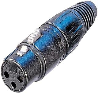 NC3FX-B Three-Pin Female XLR Connector- Black