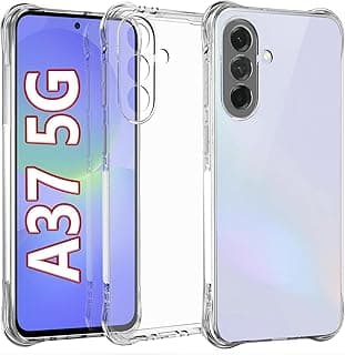 اوستيا حافظة لهاتف سامسونج جالاكسي A37 شبكة الجيل الخامس 5G شديدة التحمل وممتصة للصدمات من البولي يوريثين الحراري حافظة شفافة مع اربع زوايا سميكة