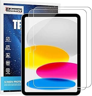 عبوة 2 واقي شاشة لجهاز iPad 11 الجيل 11 A16-الجيل 10 (iPad A16 11 بوصة 2025-10.9 بوصة 2022)، زجاج مقوى، مقاوم للخدش، شاشة شفافة، متوافق مع Apple Pencil