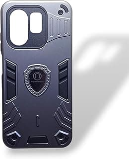 جراب MagnoGuard Armor لهاتف Infinix Smart 9 حماية شديدة التحمل مع دعم مغناطيسي (فضي) (رمادي)