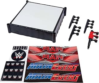 حلبة مصارعة WWE Superstar مع ملصقات - Main Event و RAW، أرضية حلبة مرنة وحبال مطاطية احترافية
