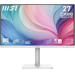 شاشة مكتب Modern MD272UPHW مقاس 27 بوصة UHD - دقة 3840 x 2160 لوحة IPS، 60Hz، شاشة مريحة للعين، متوافقة مع VESA، قابلة للتعديل في 4 اتجاهات - KVM، HDMI 2.0b، DisplayPort 1.4a، Type-C، USB-B، USB-A