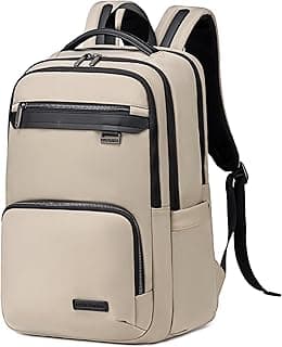 Arctic Hunter Casual Laptop Backpack for Men and Women – 21L, Waterproof, Multi-Compartment, Fits 15.6" Laptop, with USB Charging Port B00807-Beige