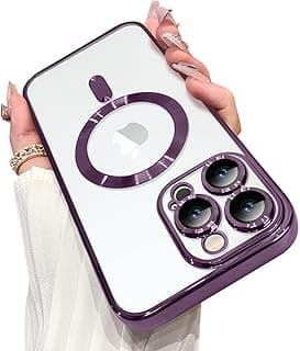 جراب مغناطيسي OOK لهاتف ايفون 16 Pro Max (6.9 بوصة) [حماية مدمجة لعدسة الكاميرا] [متوافق مع MagSafe] جراب TPU ناعم نحيف وشفاف ومضاد للخدش والصدمات