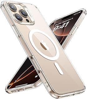 جراب لهاتف ايفون 16 Pro، متوافق مع MagSafe، مضاد للصدمات، حماية عسكرية، شفاف