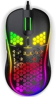 ماوس ألعاب RGB R8 1619A – إضاءة متغيرة متعددة الأوضاع، تحكم في DPI، تصميم مريح، متوافقة مع العديد من الاجهزة -اسود