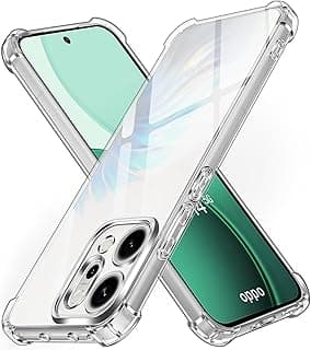 Crystal Clear Silicone Case for Oppo Reno 14 5G with Shockproof Protection Corners, Slim Soft Flexible TPU Transparent Protective Anti-Scratch Mobile Phone Case