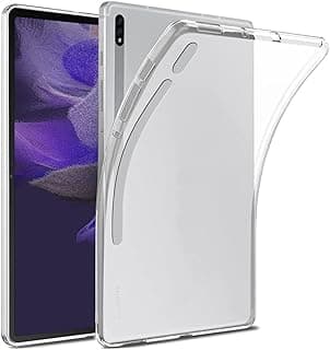جراب شفاف متوافق مع سامسونج Galaxy Tab S8 / S7 11 بوصة 2022، جراب سيليكون TPU ناعم ورفيع مضاد للخدش، شفاف