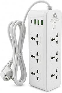 Smart Power Extension 2500W Model 314U – 6 Sockets, 3 USB, 1 PD, 2m
