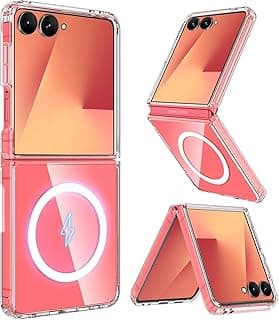 Dl3 Mobilak for Samsung Galaxy Z Flip 7 Clear Case,Compatible with MagSafe Transparent Shockproof Protection Yellowing Resistant Magnetic Phone Case for Galaxy Z Fold 6 5G (2024) - Clear