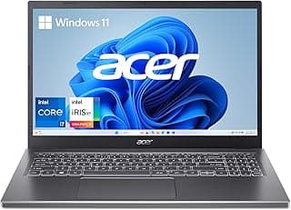 ايسر لابتوب اسباير 5 15 رفيع بشاشة 15.6 انش FHD IPS تعمل باللمس 1920×1080 ومعالج انتل كور i7-1355U وبطاقة رسومات انتل ايرس Xe وذاكرة LPDDR5 سعة 16GB وSSD الجيل الرابع 512GB وواي فاي 6E 802.11ax وكيبورد باضاءة خلفية
