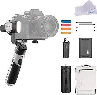 Crane M2S Combo Handheld 3-Axis Stabilizer Combo Kit with Bagback, Phone Clip, VCUTECH Cleaning Cloth, SD Card Reader, Lightweight Gimbal Stabilizer for Mirrorless Camera, Gopro, Smartphone