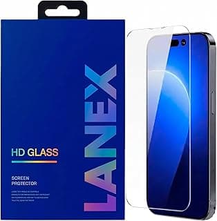 واقي شاشة زجاجي مقسى نوباتيا عالي الدقة لهاتف ايفون 14 Pro Max مقاس 6.7 بوصة، فيلم حماية شفاف، مقاوم للخدش والصدمات والكسر، استجابة لمس سريعة
