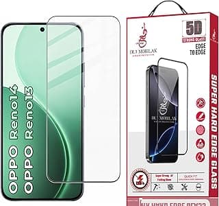 واقي شاشة زجاج مقوى لهاتف Oppo Reno 14 5G / Oppo Reno 13 5G، صلابة 9H مضاد للخدش، متوافق مع الجرابات