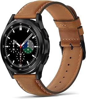 Dl3 Mobilak Leather Band 20MM Strap For Samsung Gear Sport/Watch 7/6/5/4/5 Pro 45mm & 6/4 Classic/S2 classic/active 2 40mm 44mm/Amaz fit GTS 2/2e/GTS 3/3 Pro/GTS 4/GTS 2 Mini/3 Mini/4 Mini/Bip 3/3 Pro