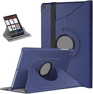 جراب حماية لجهاز تابلت سامسونج جالاكسي Tab S6 Lite 2024/2022/2020 مقاس 10.4 بوصة، ستاند ذكي قابل للدوران 360 درجة، جراب جلد فليب مع زوايا رؤية متعددة، خاصية الفتح والغلق التلقائي (أزرق)