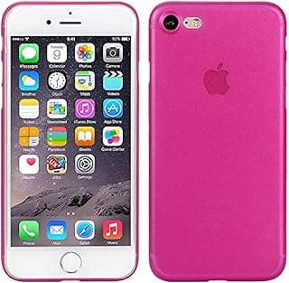 جراب حماية رفيع للغاية ومطفي لابل ايفون 6 بلس / 6s بلس، مضاد للصدمات، خفيف ونحيف 0.3 مم - وردي شفاف