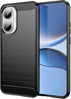 TPU Carbon Fiber Anti-fingerprint Antishock Case For POCO F7 / Redmi Turbo 4 Pro/POCO F7 Cover (Black)