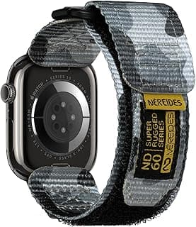 Nereides Straps Compatible with Apple Watch Strap 38/40/41/42/44/45mm, Braided Nylon Sports Replacement Band, Hook & Loop Design for iWatch Strap Series 7 6 SE 5 4 3 2 1