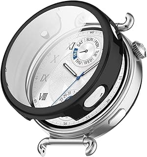 جراب Dl3 Mobilak لساعة هواوي GT6 مقاس 41mm إصدار 2025، مع حماية للشاشة، غطاء حماية HD، سيليكون ناعم (أسود)
