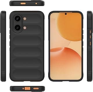 Compatible with Xiaomi Redmi Turbo 5 Max/Xiaomi Poco X8 Pro Max – Magic Shield Case Cover, Heavy-Duty Shockproof, Anti-Slip Grip, Soft Inner Padding, Anti-Drop (Black)