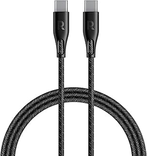 RP-CB1029 USB-C to USB-C Fast Charging Cable 60W, 1.2m, 3A, 480Mbps, fabric Nylon braided - Black