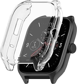 جراب Dl3 Mobilak متوافق مع Amazfit GTS 4 (ليس لـ GTS4 Mini) ساعة TPU ناعمة ضد الصدمات، غطاء حماية نحيف - شفاف