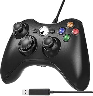 يد تحكم للكمبيوتر، يد تحكم ألعاب USB سلكية للكمبيوتر تعمل مع ويندوز XP/Vista/7/8/10، PS3 / اندرويد / TV Box - تصميم مريح