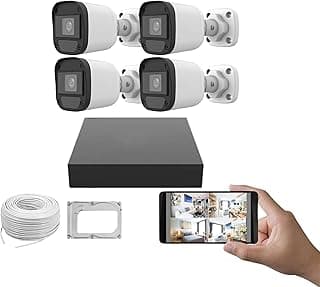 طقم نظام مراقبة كامل من Uniview بدقة Full HD - (جهاز تسجيل + 4 كاميرات خارجية + هاردسك 1 تيرابايت + كابلات) يعمل بال AI. ضمان الوكيل 01150652084