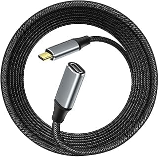 كابل تمديد USB C إلى من سايسن، سلك ذكر أنثى مغطى بالنايلون نوع 3.1 الجيل الثاني 10Gbps يدعم 100 وات PD للشحن السريع C3.1، بيانات للاب توب والتابلت والموبايل، 1.8 متر