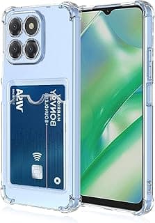 Clear TPU Shockproof Case with Card Holder & Camera Protection – Transparent Anti-Slip Protective Cover Compatible With Honor X5B / X5B Plus