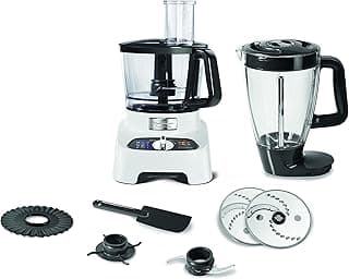 FP823125 Double Force, Food Processor, 1000 Watts, 27 Functions, 3L Bowl, 2L Blender, Manual Control Panel, Easylock Safety System, White and Black