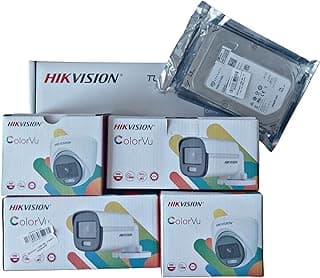 بندل كامل من Hikvisioon عدد 2 كاميرا داخلي 2 ميجا بكسل الوان و اضاءه ليليه بفتحة عدسة 2.8 ملم و 2 كاميرا خارجي 2 ميجا بكسل الوان و اضاءه ليليه بفتحة عدسه 3.6 ملم و DVR عدد 4 قنوات و هارد 1 تيرا