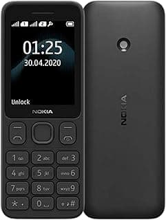 موبايل 125 بشريحتين اتصال وشبكة الجيل الثاني GSM 900/1800 وشاشة مقاس 2.4 بوصة، لون أسود