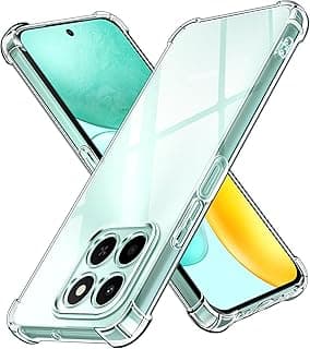 جراب هونر X6C سيليكون شفاف مع زوايا حماية ضد الصدمات، جراب حماية شفاف رفيع ومرن، جراب TPU مرن، جراب موبايل مقاوم للخدش