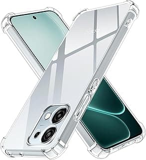 جراب نحيف من السيليكون لموبايل أوبو A6 برو شبكة الجيل الرابع 4G وشبكة الجيل الخامس 5G، جراب شفاف مضاد للخدش مع ممتص للصدمات من البولي يوريثين الحراري الناعم من اي فولر