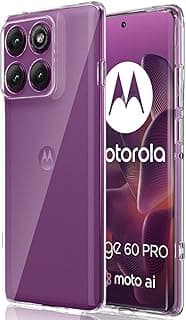 Case Compatible with Motorola Moto Edge 60 Pro Case Crystal Clear Soft TPU Gel Case Flexible Silicone Anti-Scratch Transparent TPU Cover - Clear