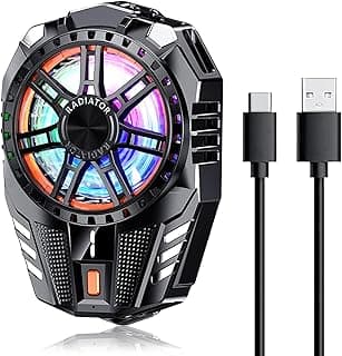 Sounce Smart Magnetic Mobile Cooling Pad Instant Phone Cooler with LED Temperature Monitor Advanced Semiconductor Chip Compatible with iPhone & Android (Black, 7.9 CM)