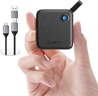 قرص SSD محمول مع كابل 2 في 1 من USB نوع C قرص صلب خارجي بسرعات تصل إلى 460 ميجابايت/ثانية مزود بمؤشر حالة يوفر تخزين موثوق للموبايل والتابلت وأجهزة الكمبيوتر من اوريكو، 256 جيجابايت، B5PLUS