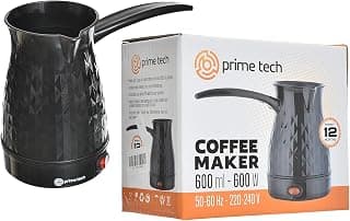 Electric Turkish Coffee Maker 600W, 600ml Capacity Coffee Pot, Turkish Coffee Machine, Fast Heating Coffee Maker with Heat Resistant Handle for Turkish & Arabic Coffee Black