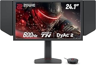 شاشة ألعاب زوي XL2586X+ 24.1 سريعة تي ان 600 هرتز بتقنية DyAc 2 ودقة 1080p ووضع اللعب التلقائي من إعداد اكس ال للمشاركة وتعديل الارتفاع مدعوم بتصميم من الدرجة الصناعية مع مفتاح وغطاء حماية من بينكيو