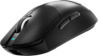 ماوس X8SE مع شريط قبضة لليد الكبيرة، خفيف للغاية 55 جم، مستشعر ألعاب بيكس ارت PAW3311، بلوتوث/2.4G لاسلكي/سلكي، نقطة لكل بوصة قابلة للتعديل حتى 25000، بطارية 500mAh من اتاك شارك، أسود