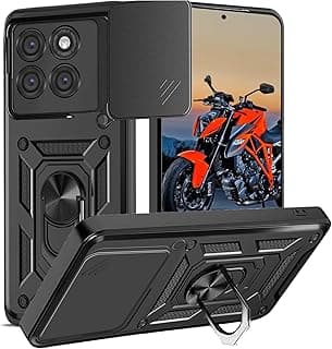 جراب من جرابيست متوافق مع موتورولا Moto Edge 60 pro، غطاء خلفي بحماية فائقة مع غطاء كاميرا منزلق وحلقة مسند مدمجة، جراب مقاوم للصدمات لهاتف موتورولا Moto Edge 60 pro