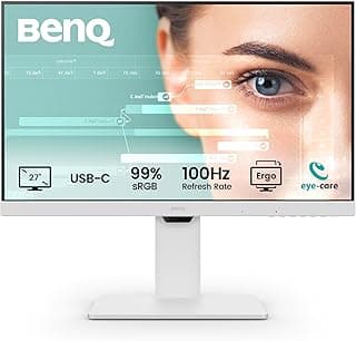 شاشة مكتب GW2786TC 27 بوصة IPS 1080p FHD، USB-C (توصيل طاقة 65 وات)، 100Hz، عناية بالعين، تصميم صحي، موزع USB، سلسلة ديزي، معدل تحديث عالي، 99% sRGB، HDMI، منفذ عرض، معتمدة من تي يو في من بين كيو