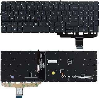 كيبورد بديل مع إضاءة خلفية ومؤشر لجهاز اتش بي Elitebook 850 G7 850 G8 855 G7 855 G8 750 G7 750 G8 755 G7 755 G8، Zbook Firefly 15 G7 G8، ZBOOK Fury 15 G7 G8 HSN-I41C-5 تخطيط أمريكي
