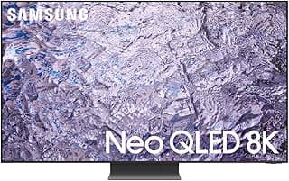 تلفزيون سامسونج 75 بوصة بمعالج كوانتوم عصبي بدقة 8K QLED - أسود - QA75QN800CUXEG [موديل 2023]