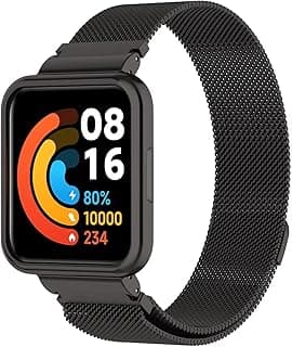 Strap For Xiaomi Redmi Watch 2 Lite/Poco Watch/Redmi Watch 2 / Horloge 2, Magnetic Metal Stainless Steel Adjustable Wristbands Breathable Watch Band With Frame Metal